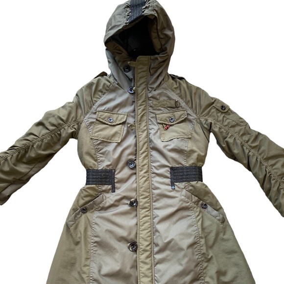 Diesel Jackets & Blazers - Diesel Women’s XS Zip Up Parka Jacket Insulated Green